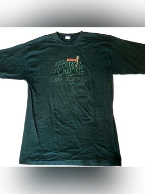 Vintage French Quarter New Orleans T-Shirt Mens XL Green Single Stitch